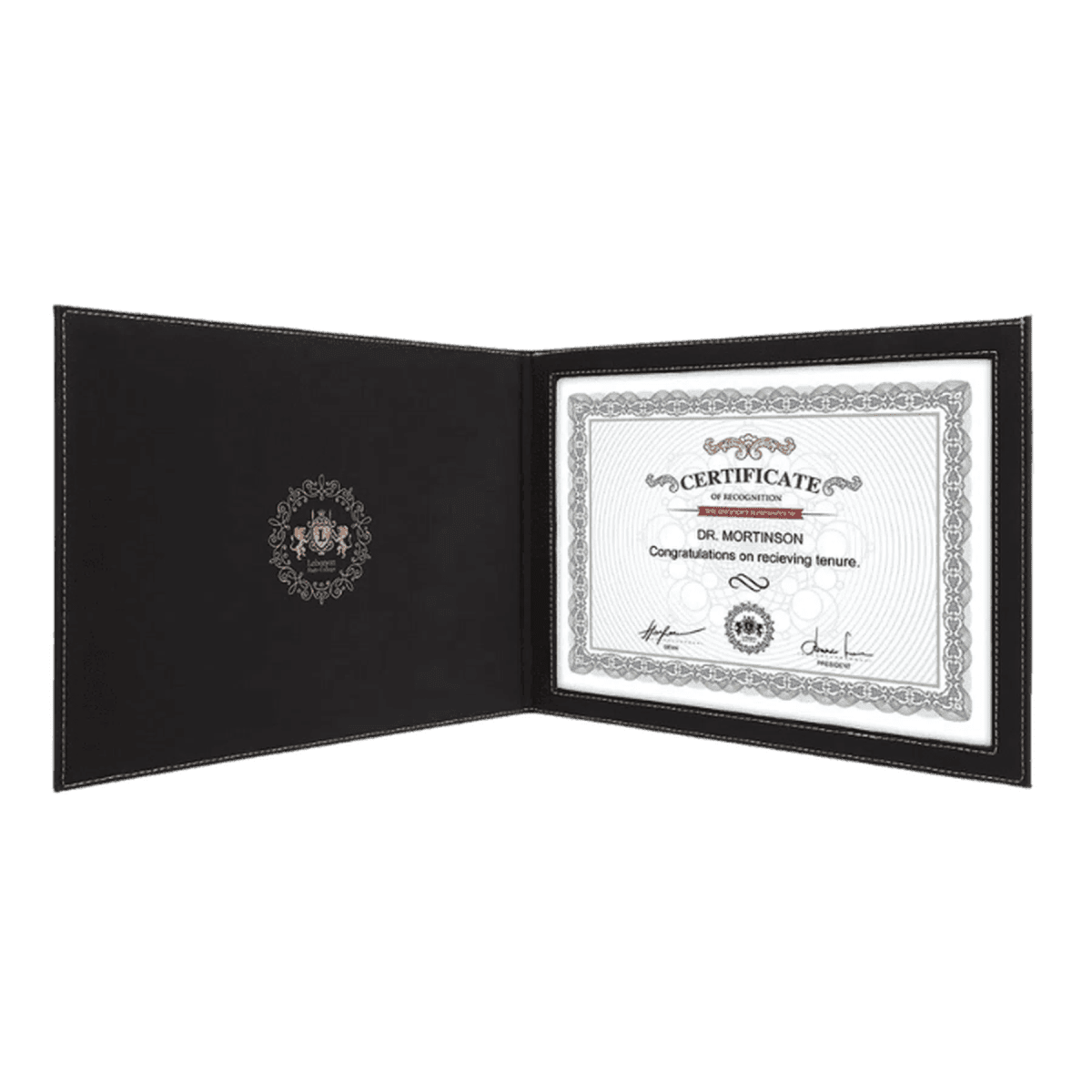 Certificate Holder Portfolios - Black/Gold