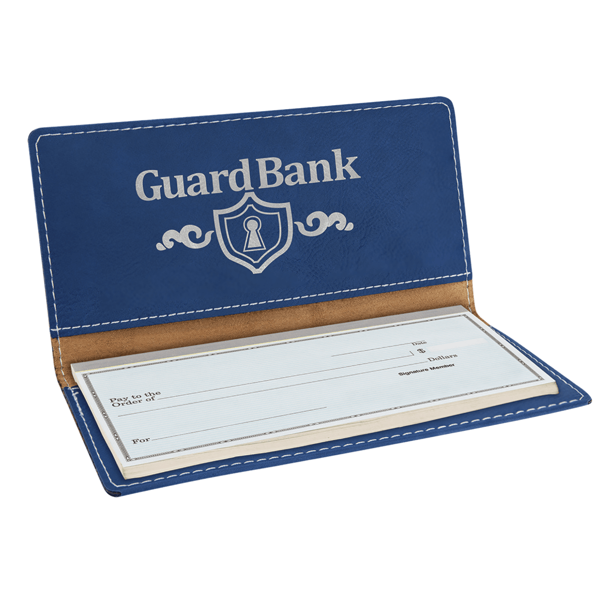 Checkbook Covers - Blue/Silver