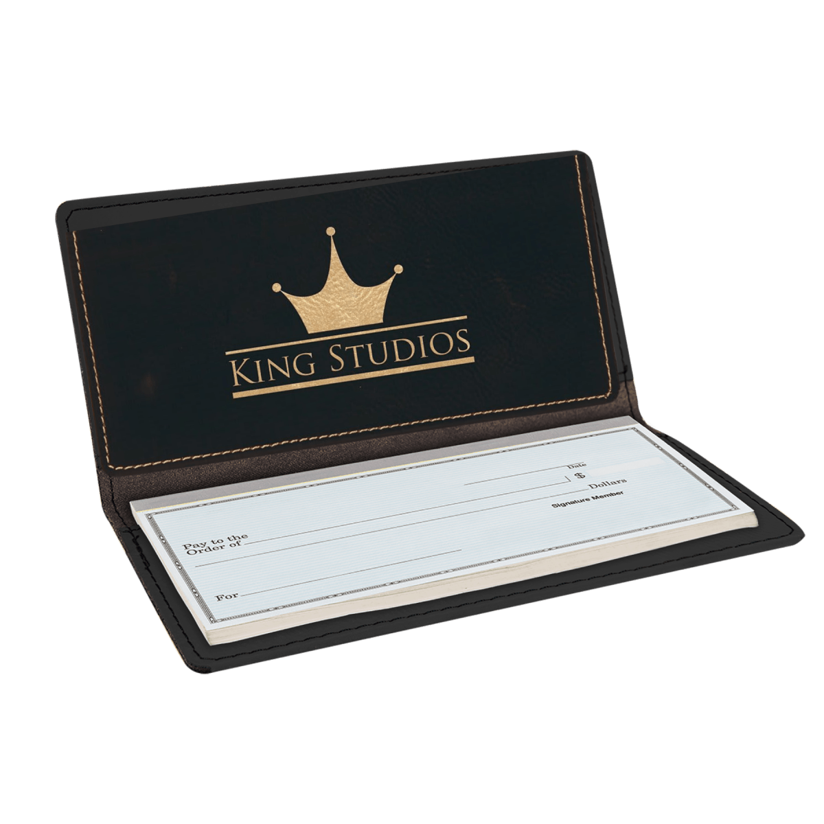 Checkbook Covers - Black/Gold