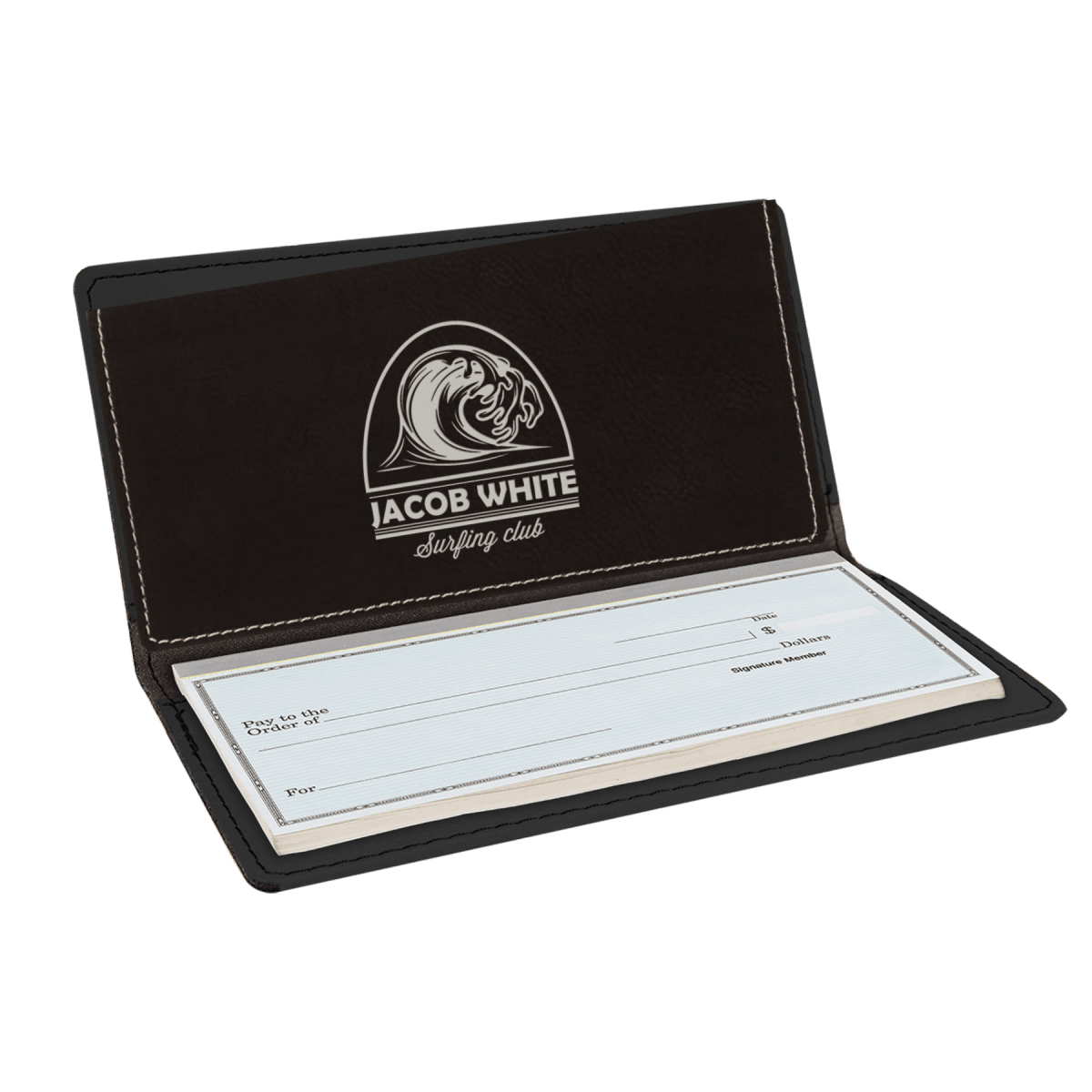 Checkbook Covers - Black/Silver