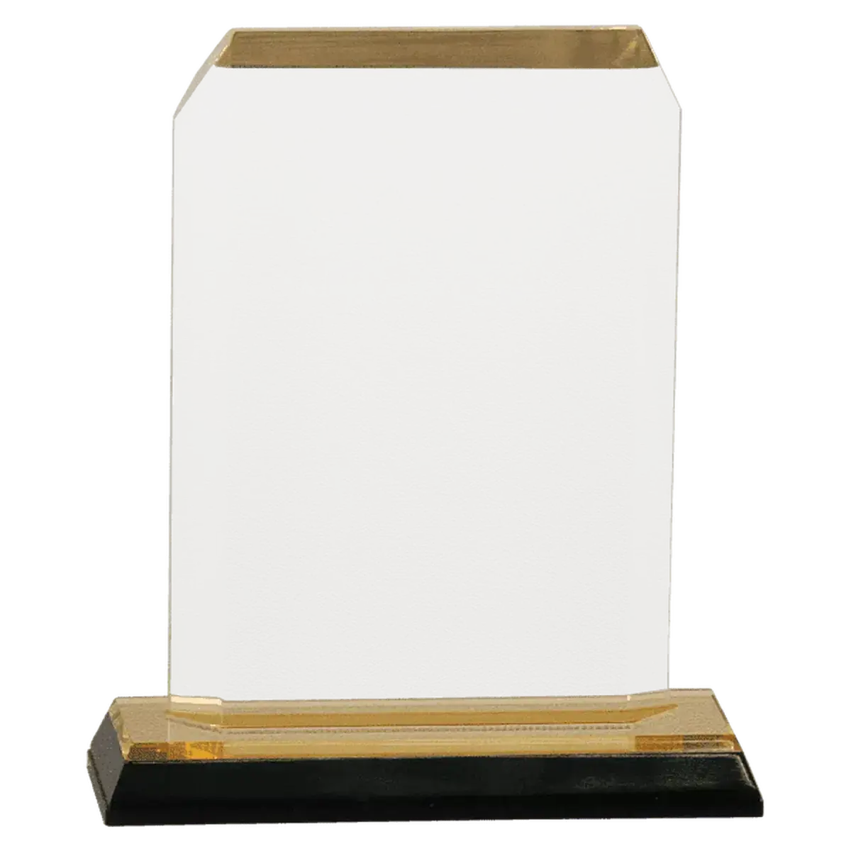 Clipped Corner Impress Acrylic (Various Sizes/Colors) 3 1/2" x 5 1/2" / Gold