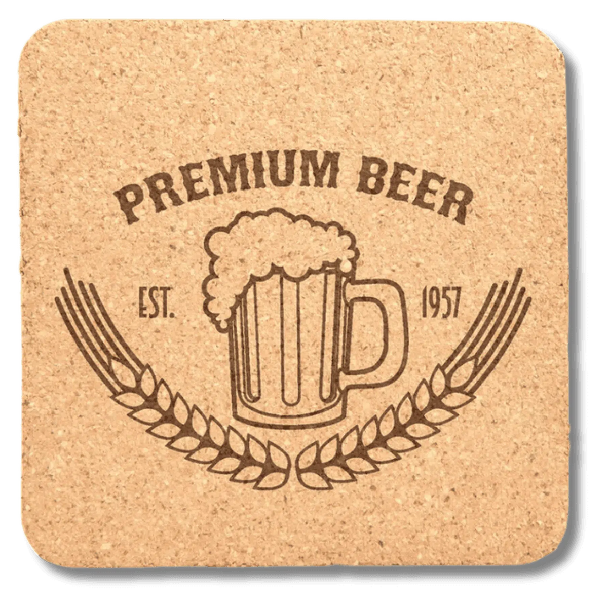 Cork Coaster (Round or Square) - LightForce Laser Engraving, LLC