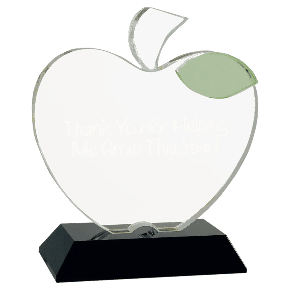 Crystal Apple Awards and Gifts - Crystal Apple with Flat Face