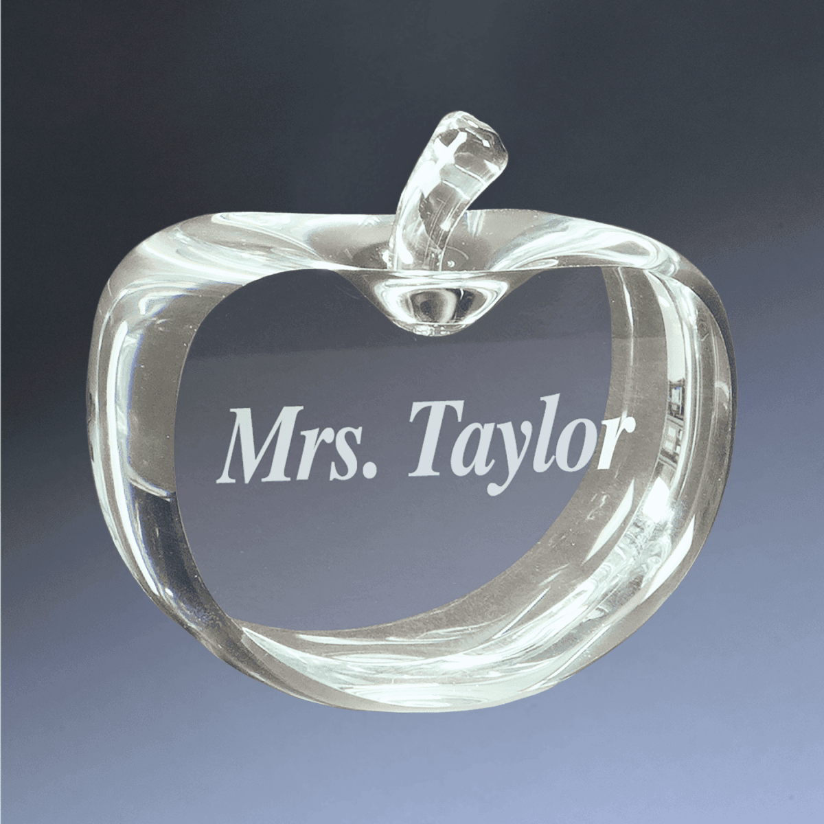 Crystal Apple Awards and Gifts - Crystal Apple with Flat Face