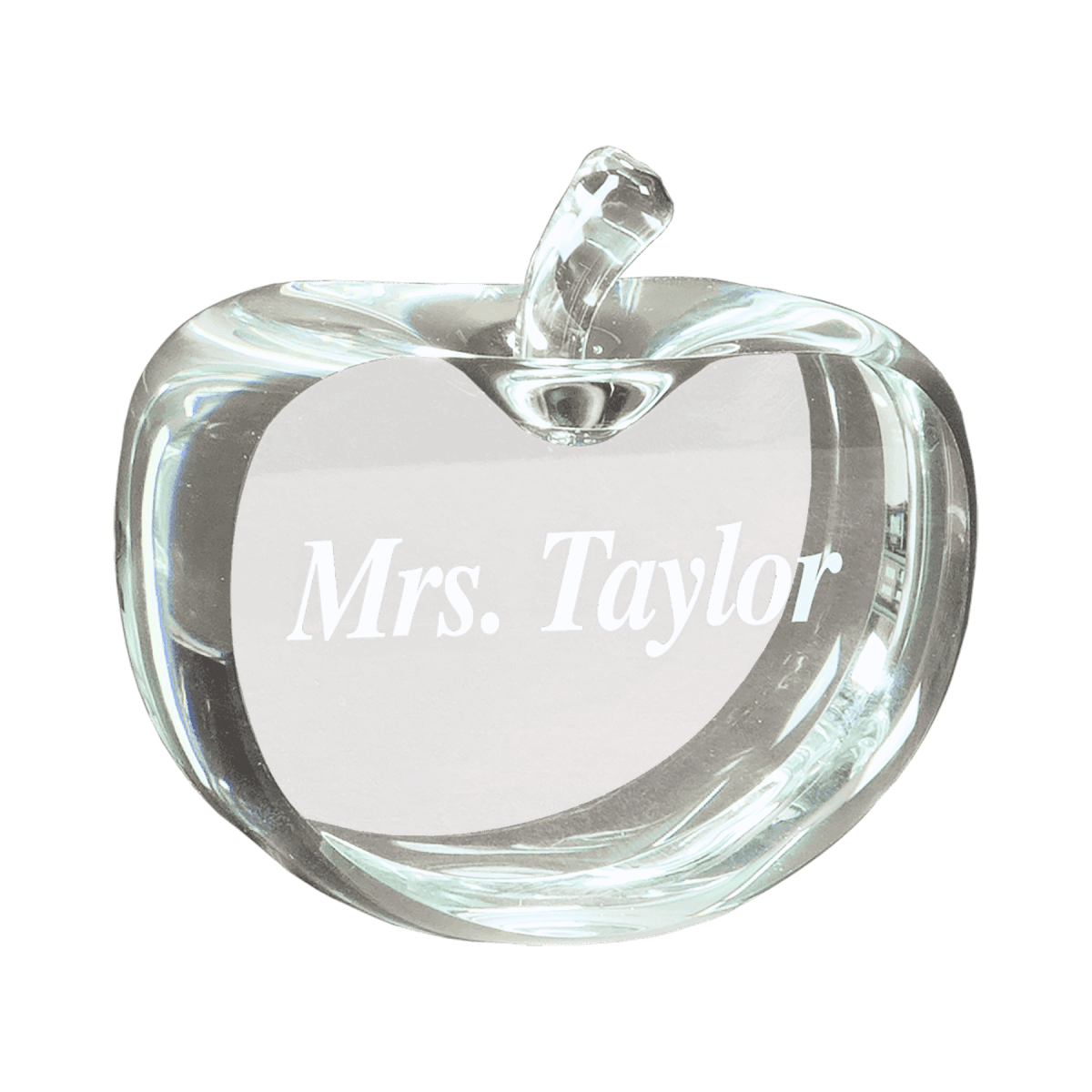 Crystal Apple Awards and Gifts - Crystal Apple with Flat Face