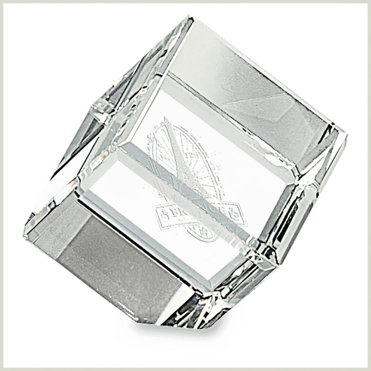 Crystal Cubes and Blocks - Laser Etched Awards and Gifts - Multi - Cube with Crystal Base
