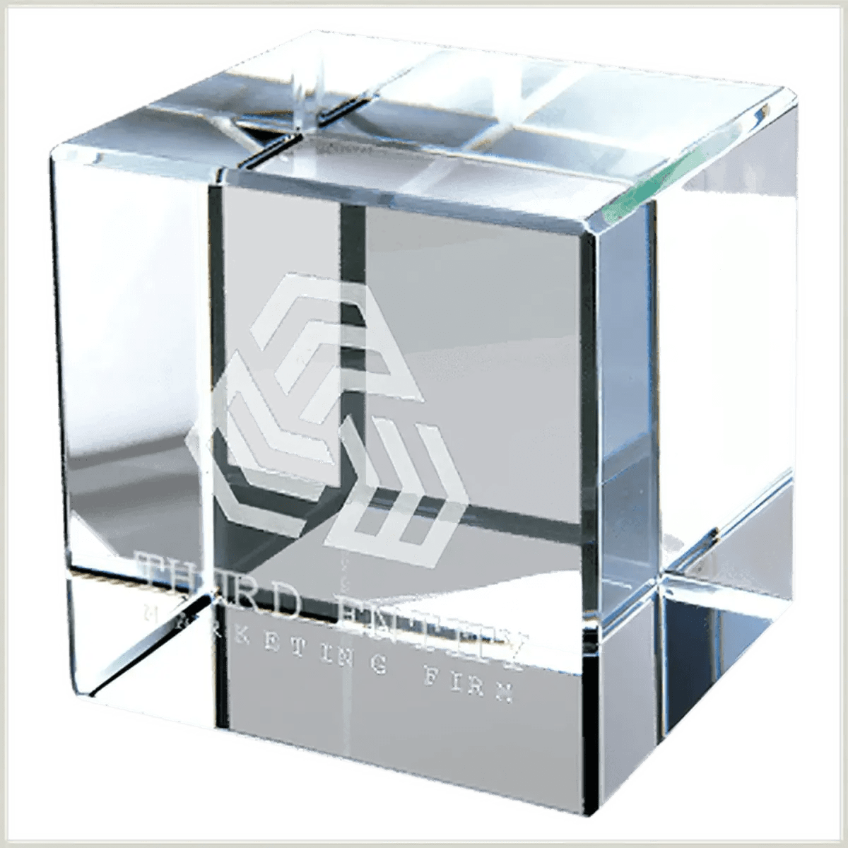 Crystal Cubes and Blocks - Laser Etched Awards and Gifts - Multi - Cube with Crystal Base