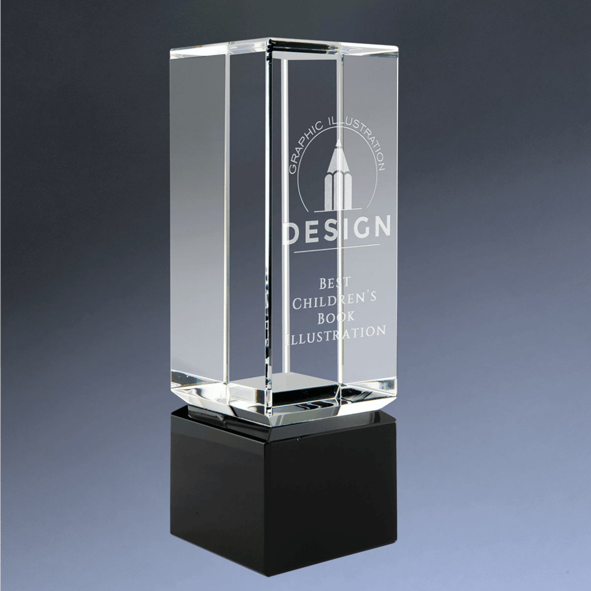 Crystal Cubes and Blocks - Laser Etched Awards and Gifts - Block with Crystal Base