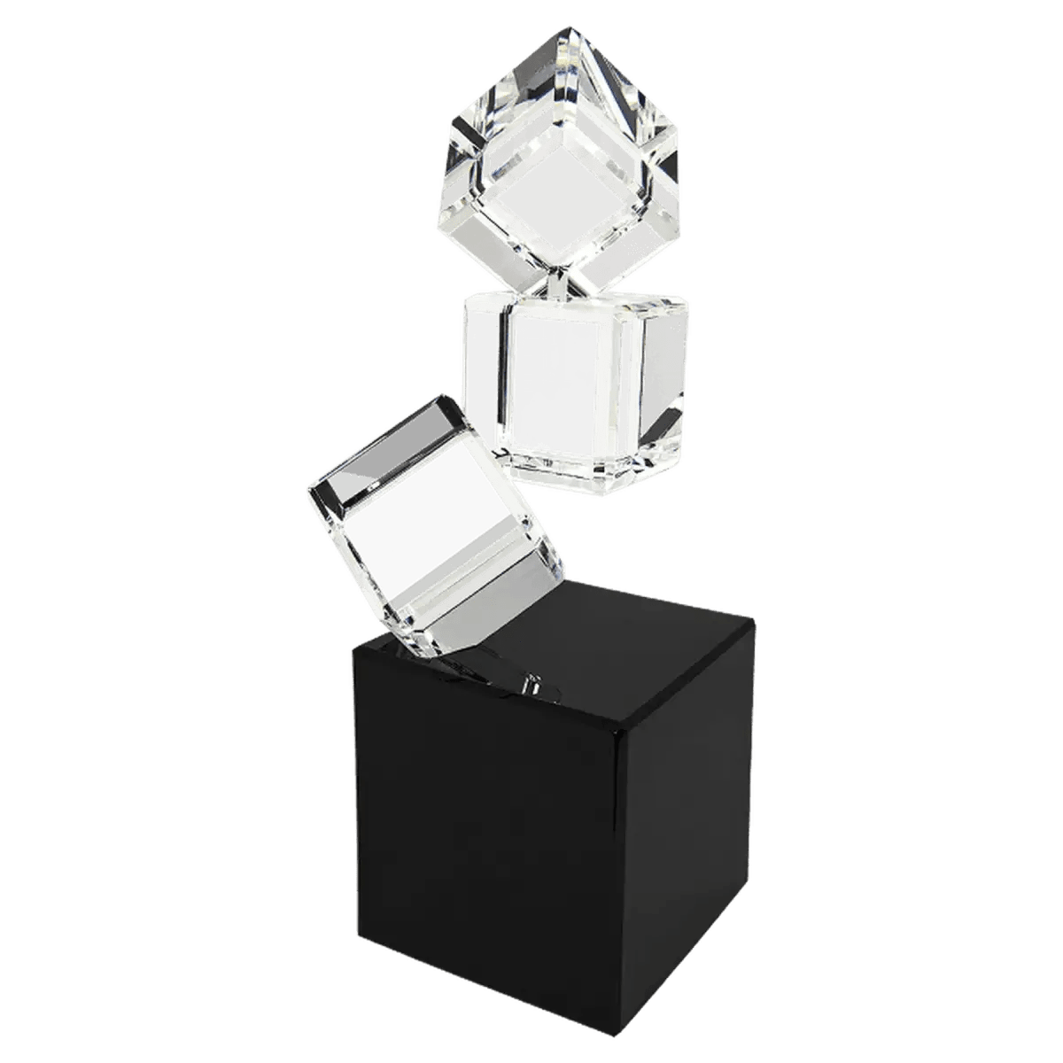 Crystal Cubes and Blocks - Laser Etched Awards and Gifts - Multi - Cube with Crystal Base