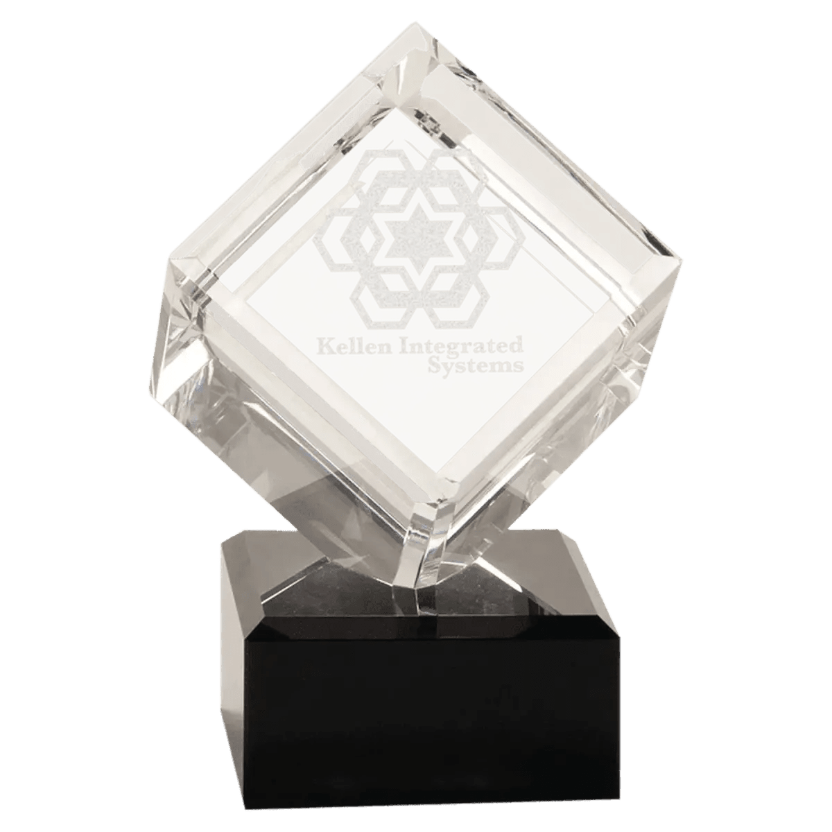 Crystal Cubes and Blocks - Laser Etched Awards and Gifts - Multi - Cube with Crystal Base