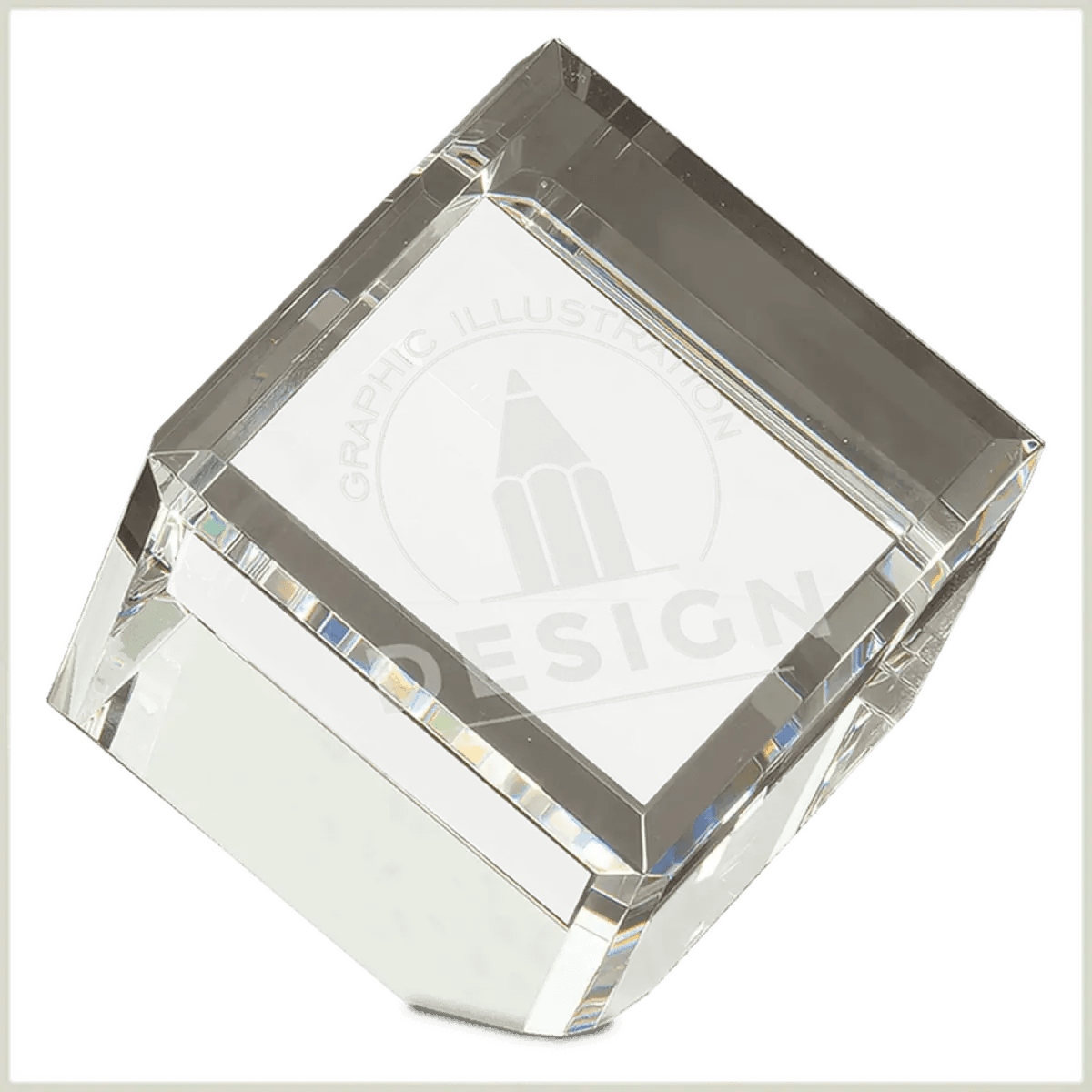 Crystal Cubes and Blocks - Laser Etched Awards and Gifts - Multi - Cube with Crystal Base