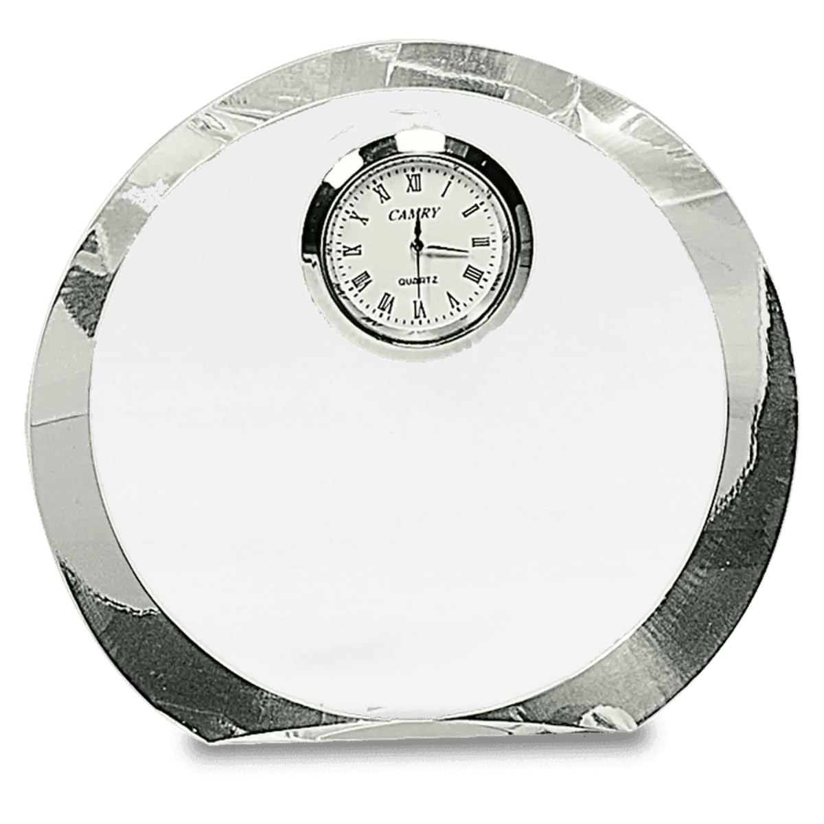 Crystal Desk Clocks – Personalized Awards, Gifts & Home Decor - Rectangle Crystal Tower with Black Trim