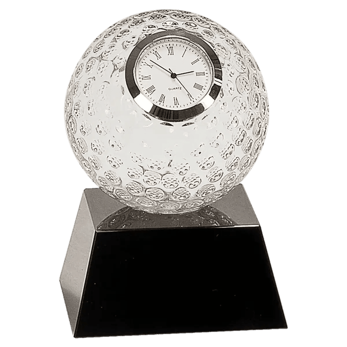 Crystal Desk Clocks – Personalized Awards, Gifts & Home Decor - Rectangle Crystal Tower with Black Trim