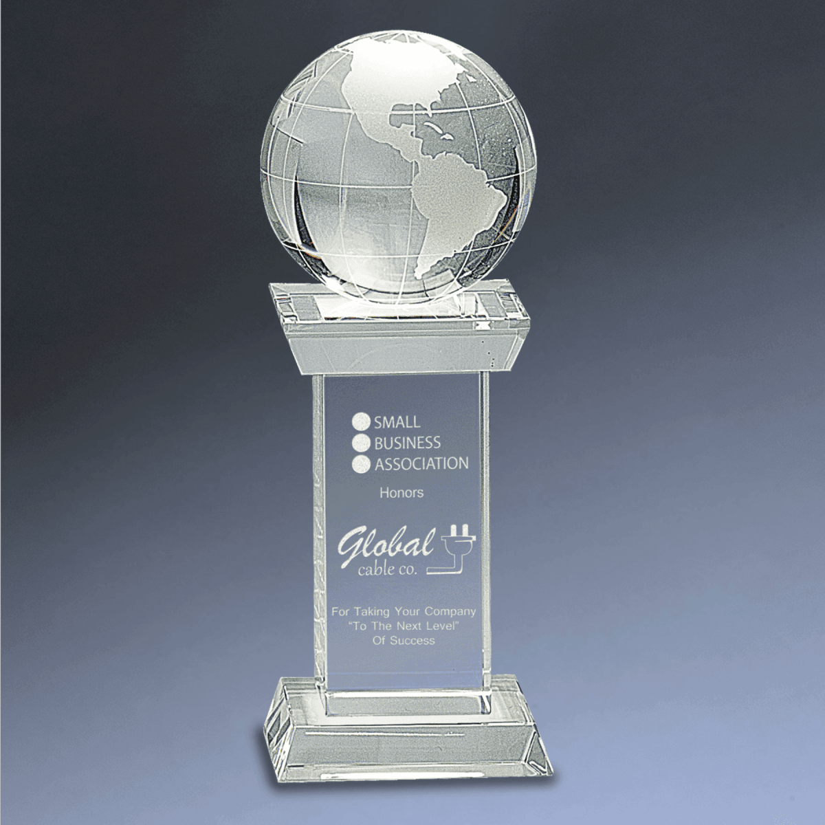 Crystal Globe Awards and Gifts - Crystal Pedestal Tower