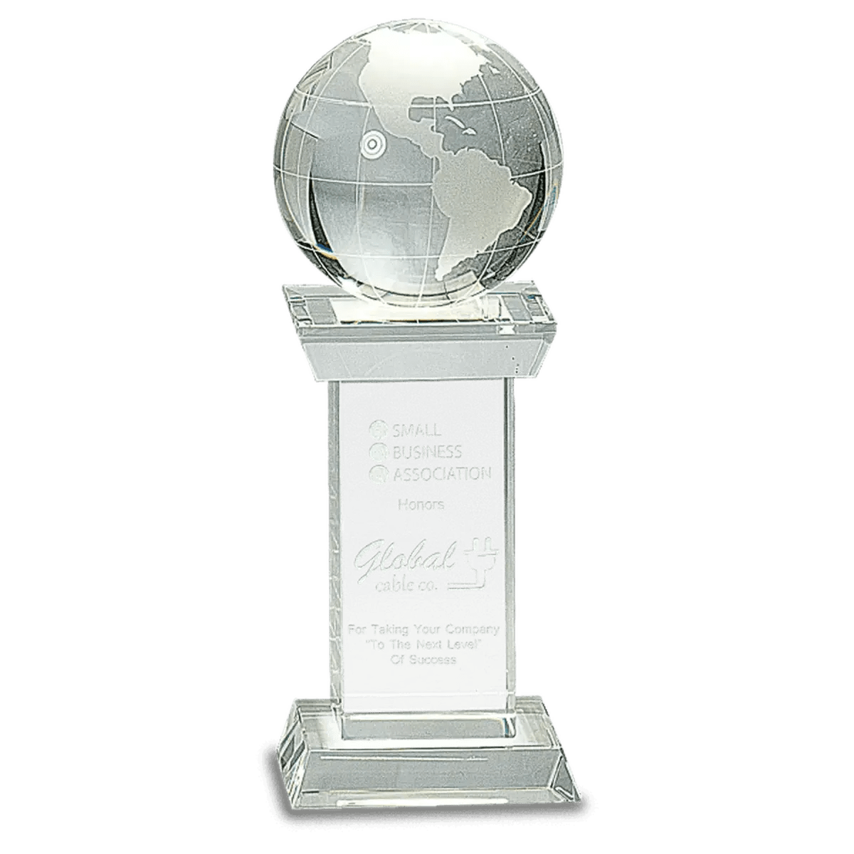 Crystal Globe Awards and Gifts - Globe in Hand