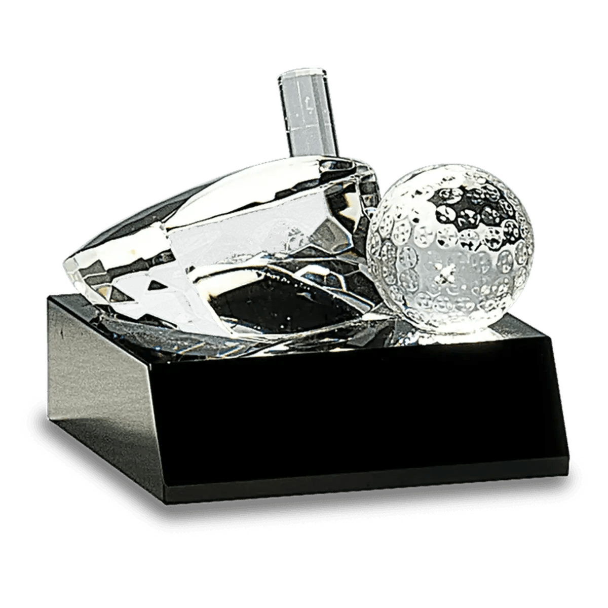 Crystal Golf Awards – Premium Recognition Trophies - 3D Etched Golf Green Scene on Crystal Tablet