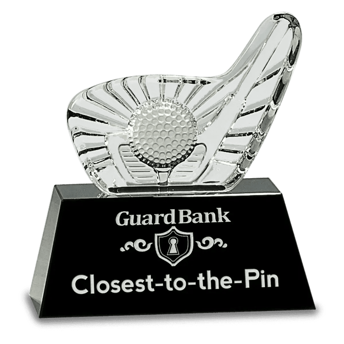 Crystal Golf Awards – Premium Recognition Trophies - 3D Etched Golf Green Scene on Crystal Tablet