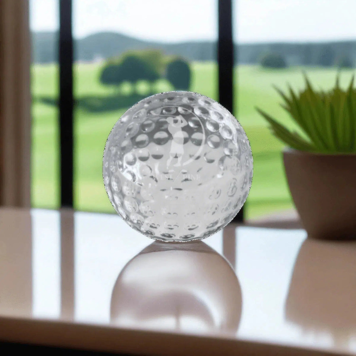 Crystal Golf Ball Paperweight - LightForce Laser Engraving, LLC