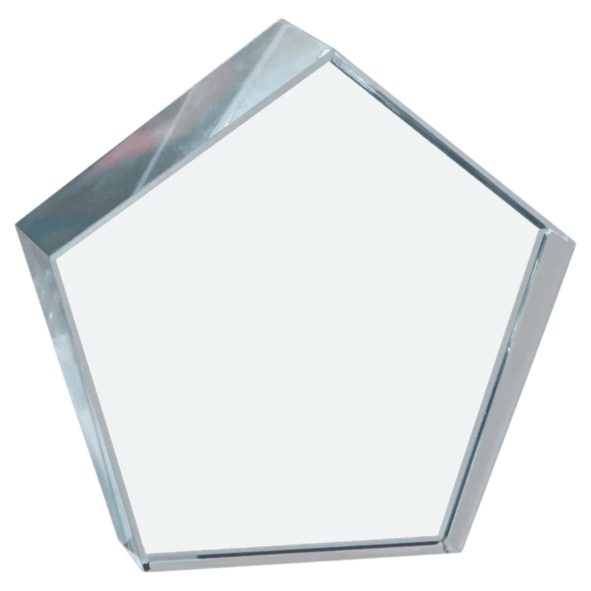 Crystal Paperweights with Laser Etching - Round with Beveled Edge