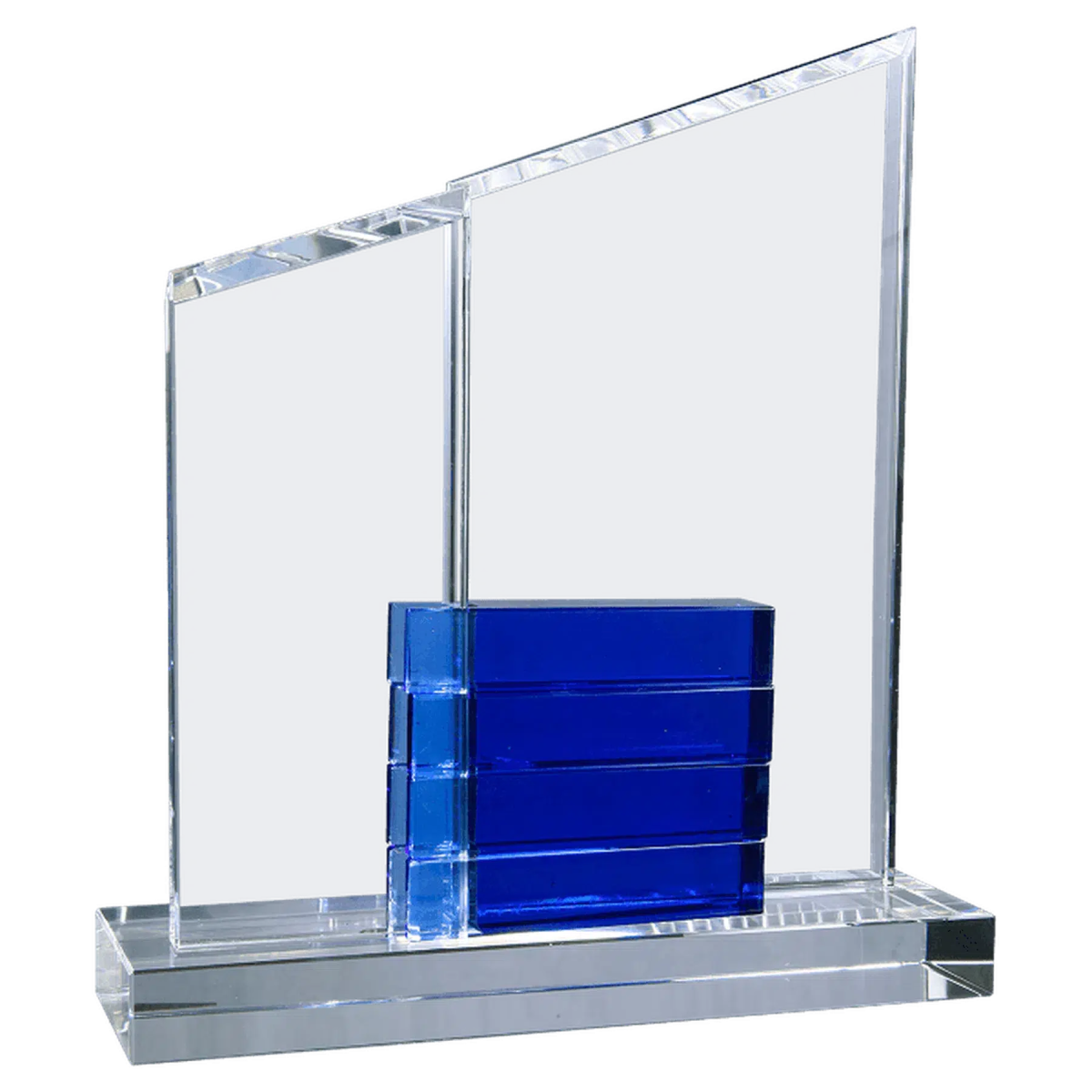 Crystal Perpetual Stand Up Plaque with 4 Crystal Blocks - LightForce Laser Engraving, LLC