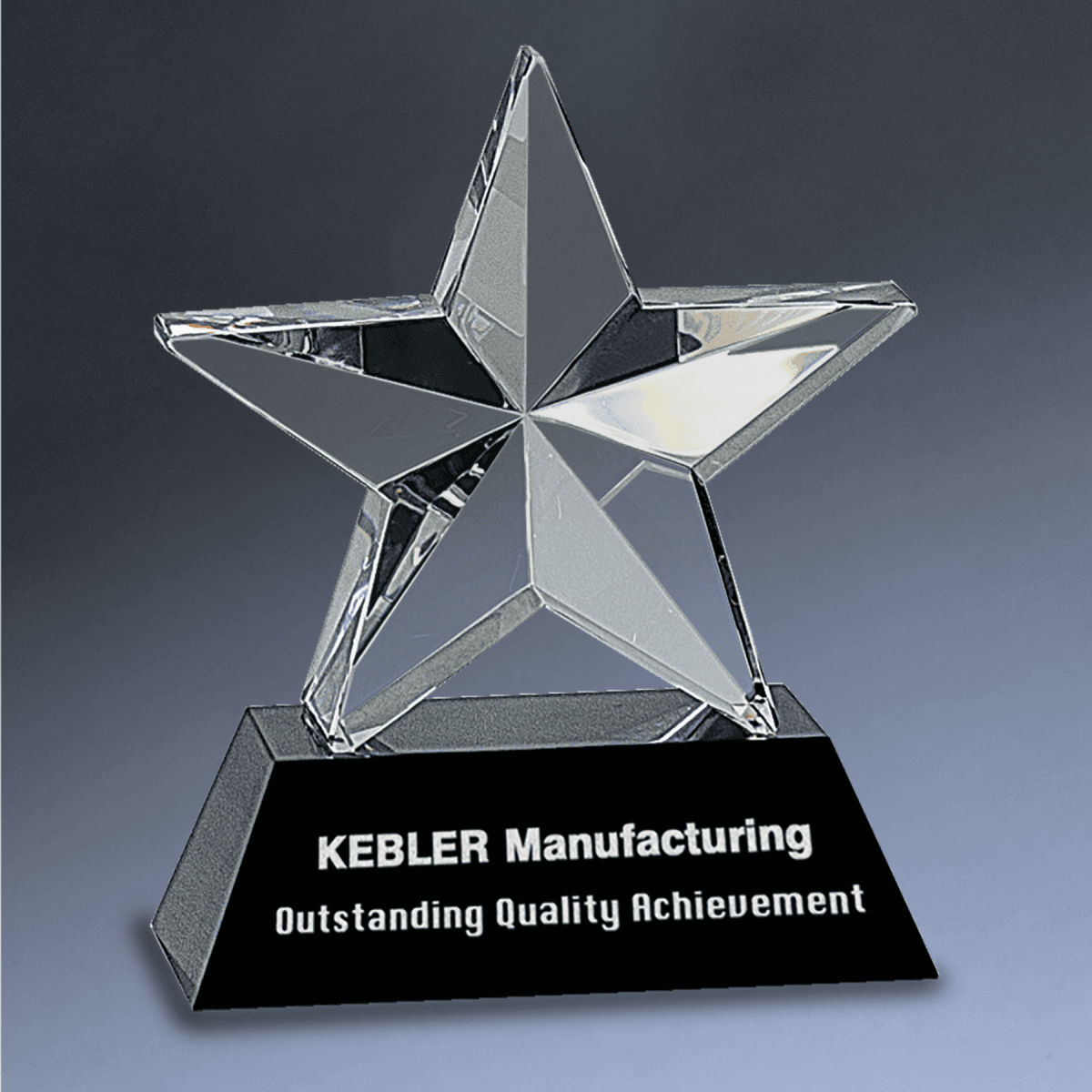 Crystal Star Awards - 3D Star on Base