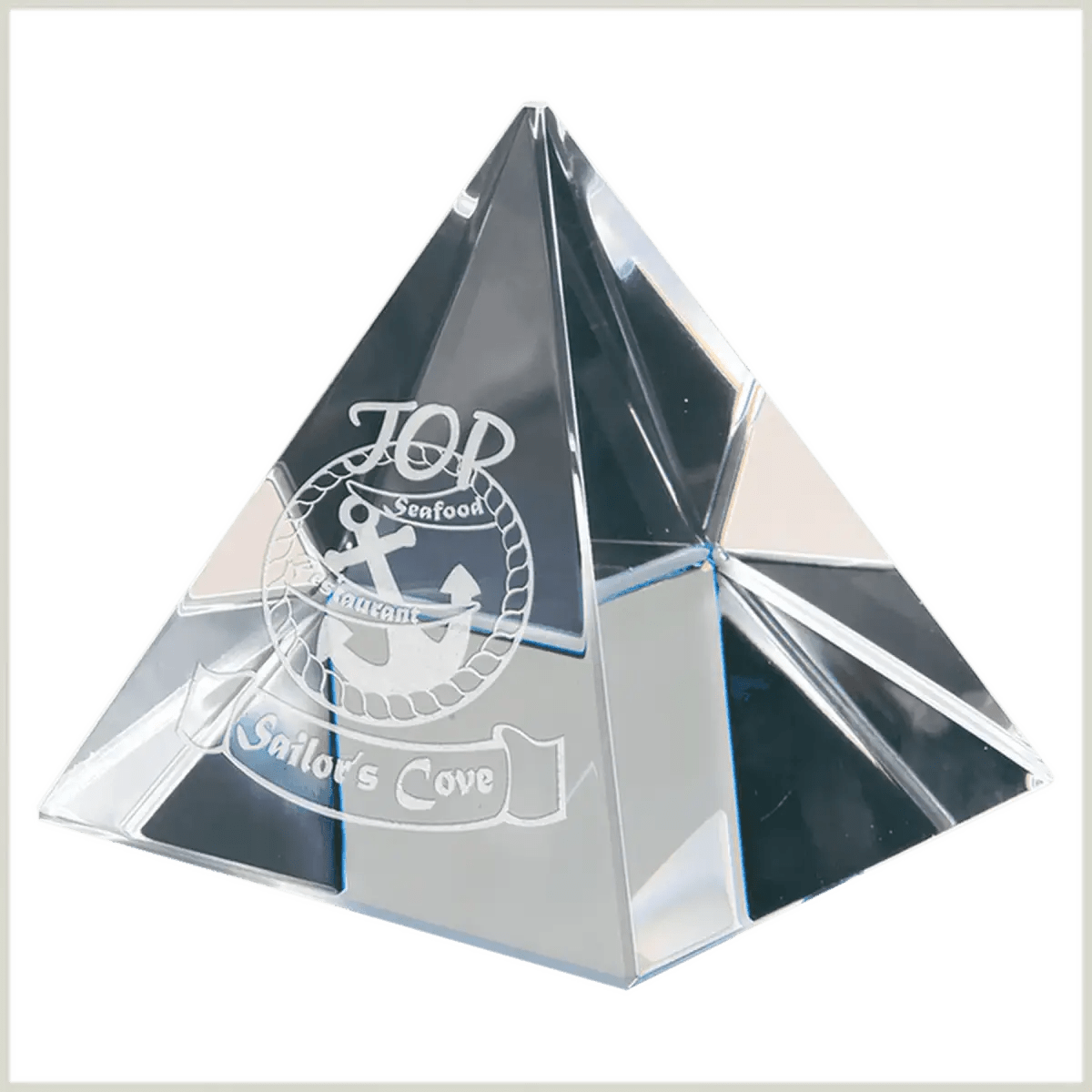 Crystal Triangles and Pyramids | Etched Crystal Awards