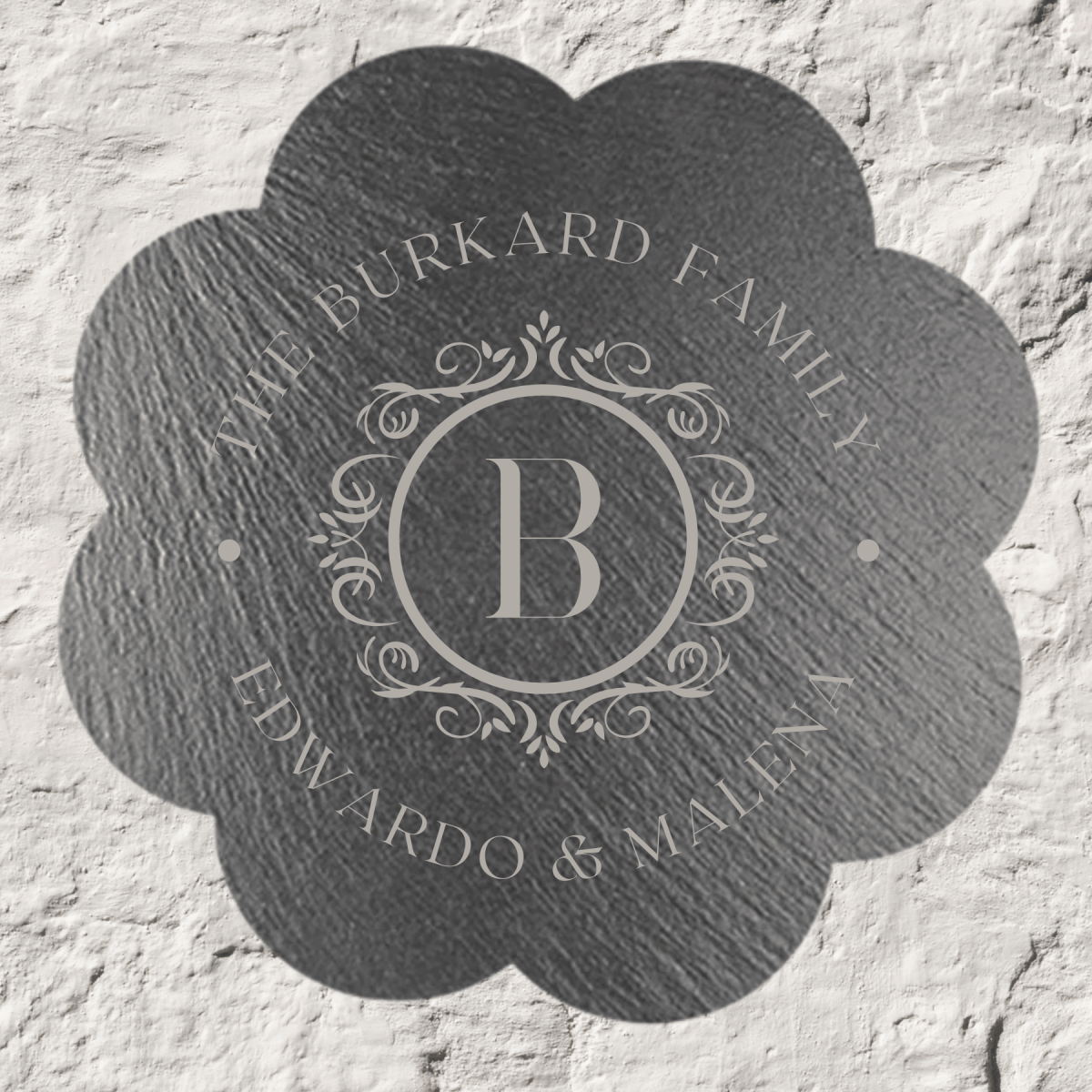 Custom Daisy - Shaped Slate Plaque - Customizable - LightForce Laser Engraving, LLC