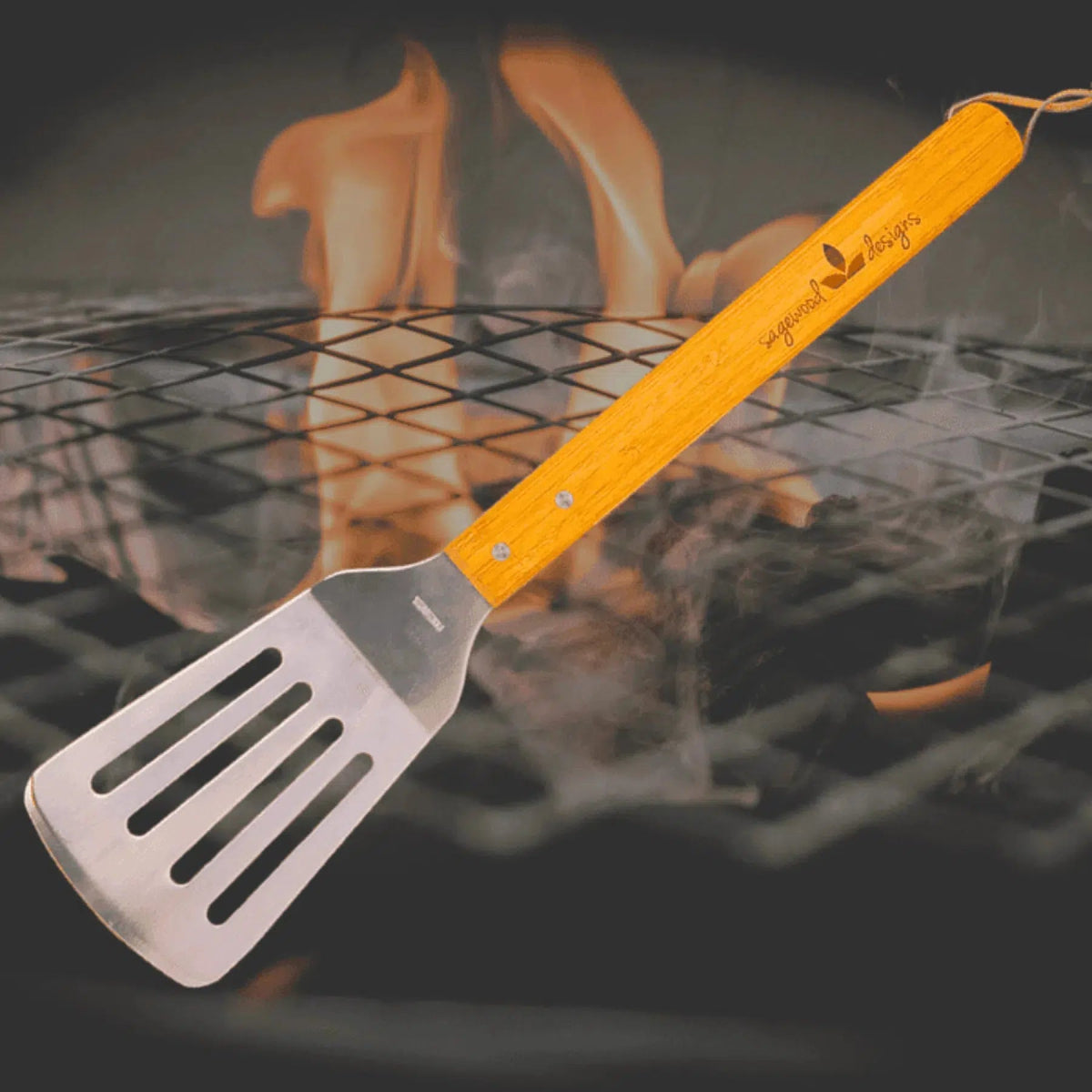 Custom Engraved Bamboo Barbeque Spatula - LightForce Laser Engraving, LLC