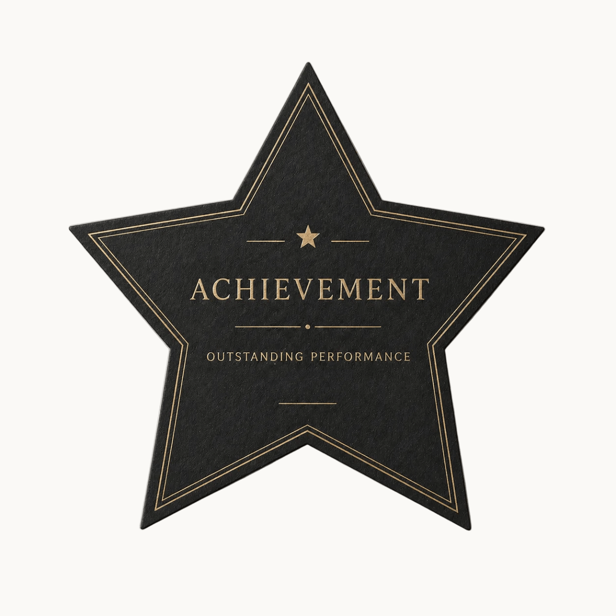 Custom Engraved Gift Notes - Black Cardstock Star Shaped