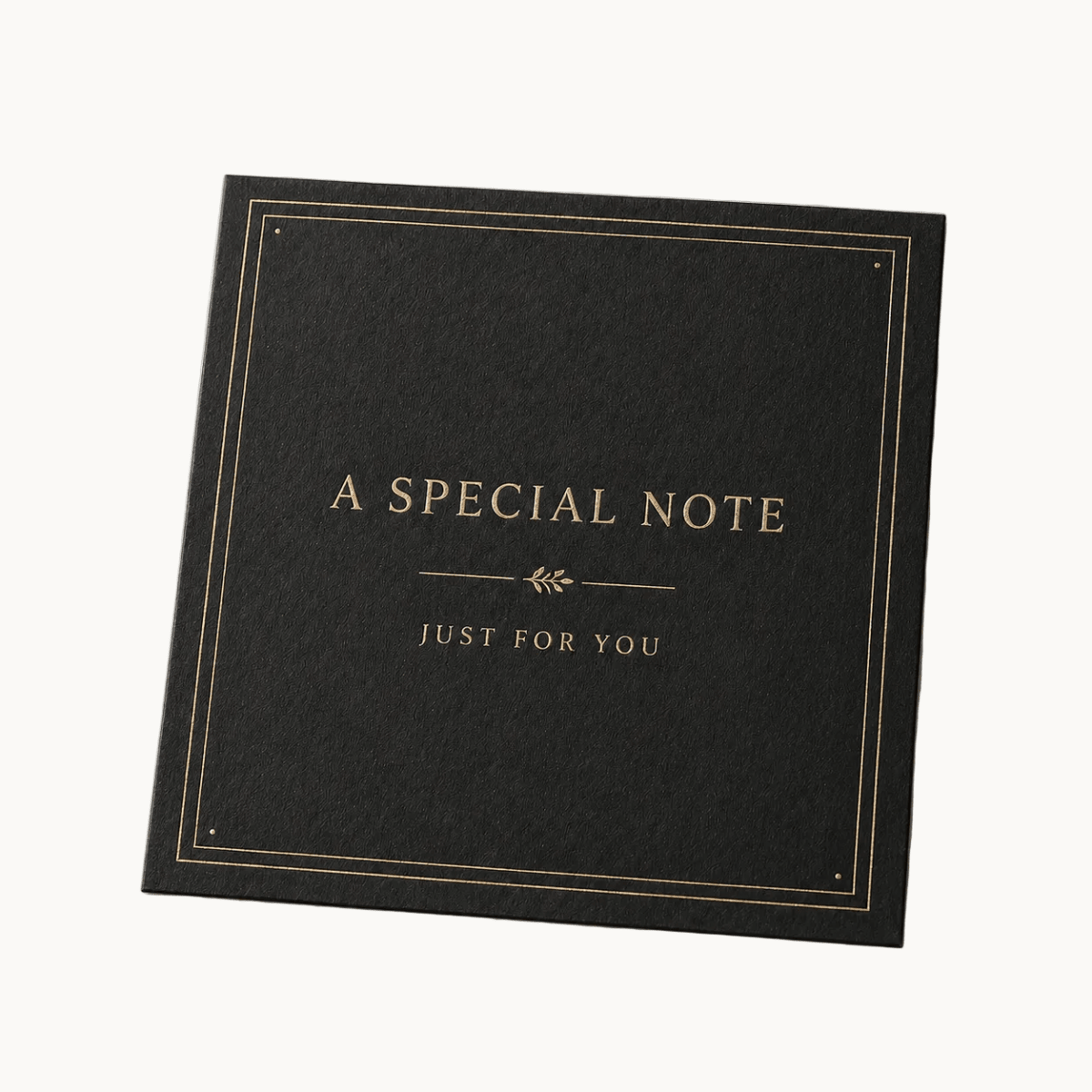 Custom Engraved Gift Notes - Black Cardstock Standard 3 x 3 in.