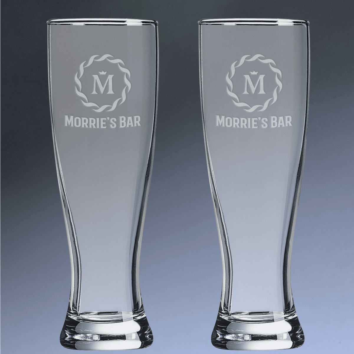 Custom Engraved Pilsner Glass - Personalized Beer Glasses - 16 oz.