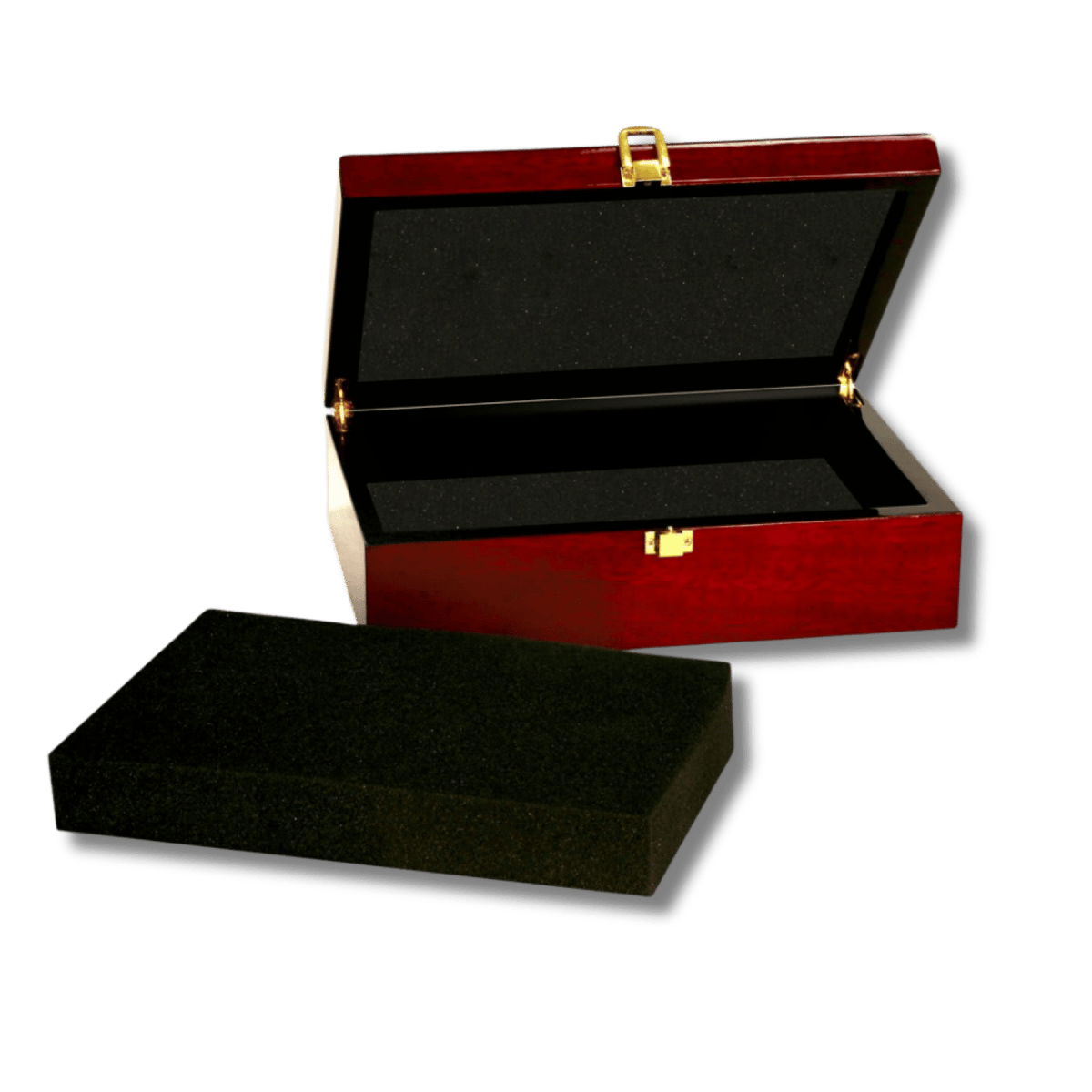Custom Engraved Rosewood Piano Finish Jewelry and Watch Box - 7 3/4" x 6 1/4"