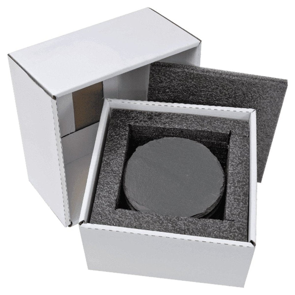 Custom Engraved Slate Coaster Gift Set (Round or Square) - LightForce Laser Engraving, LLC