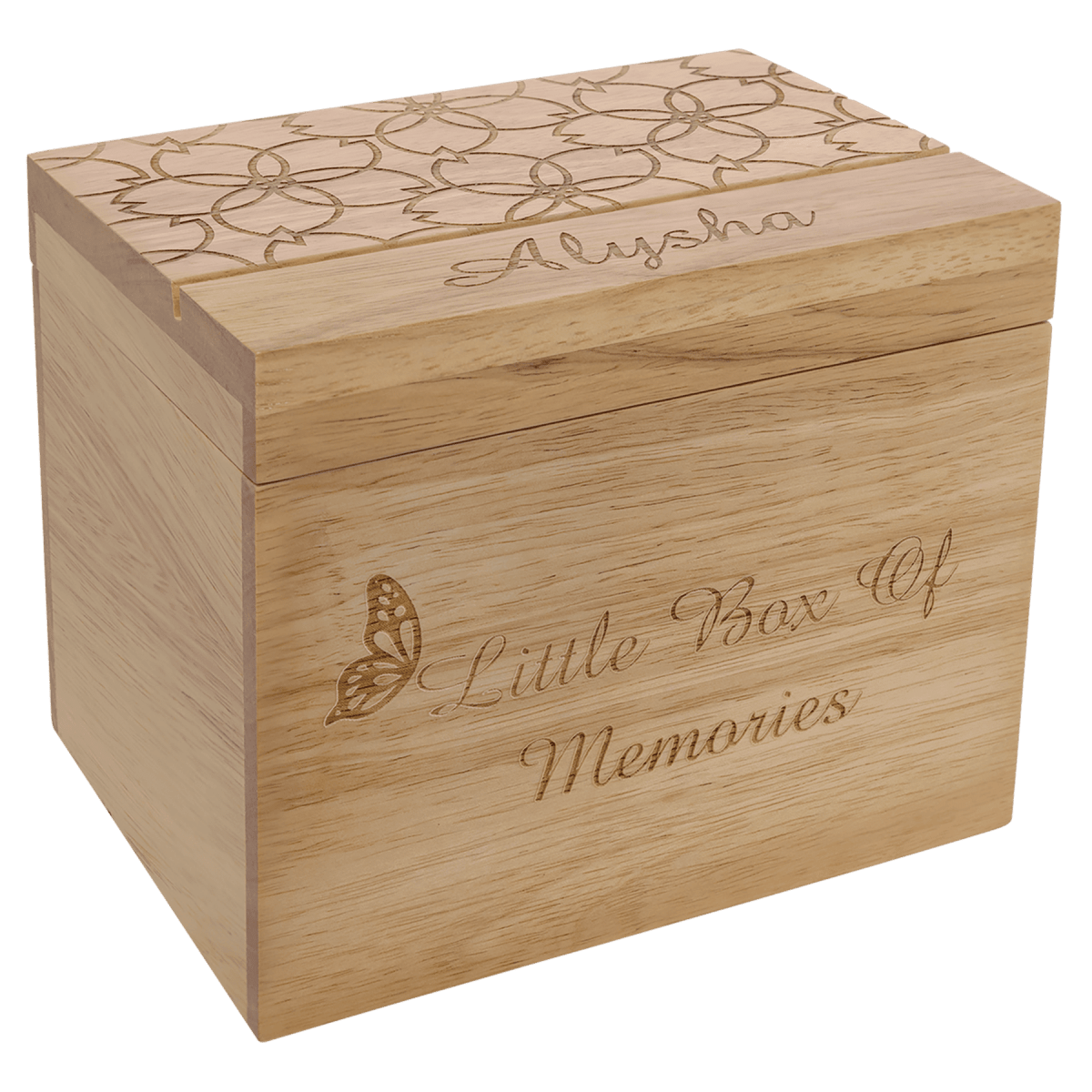 Custom Engraved Wood Keepsake Box - Memory Box - LightForce Laser Engraving, LLC