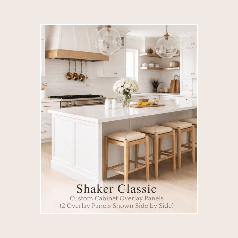 Custom Shaker Classic Cabinet Overlay Panel – Cut to Size - Up to 12" x 12" x 0.188"