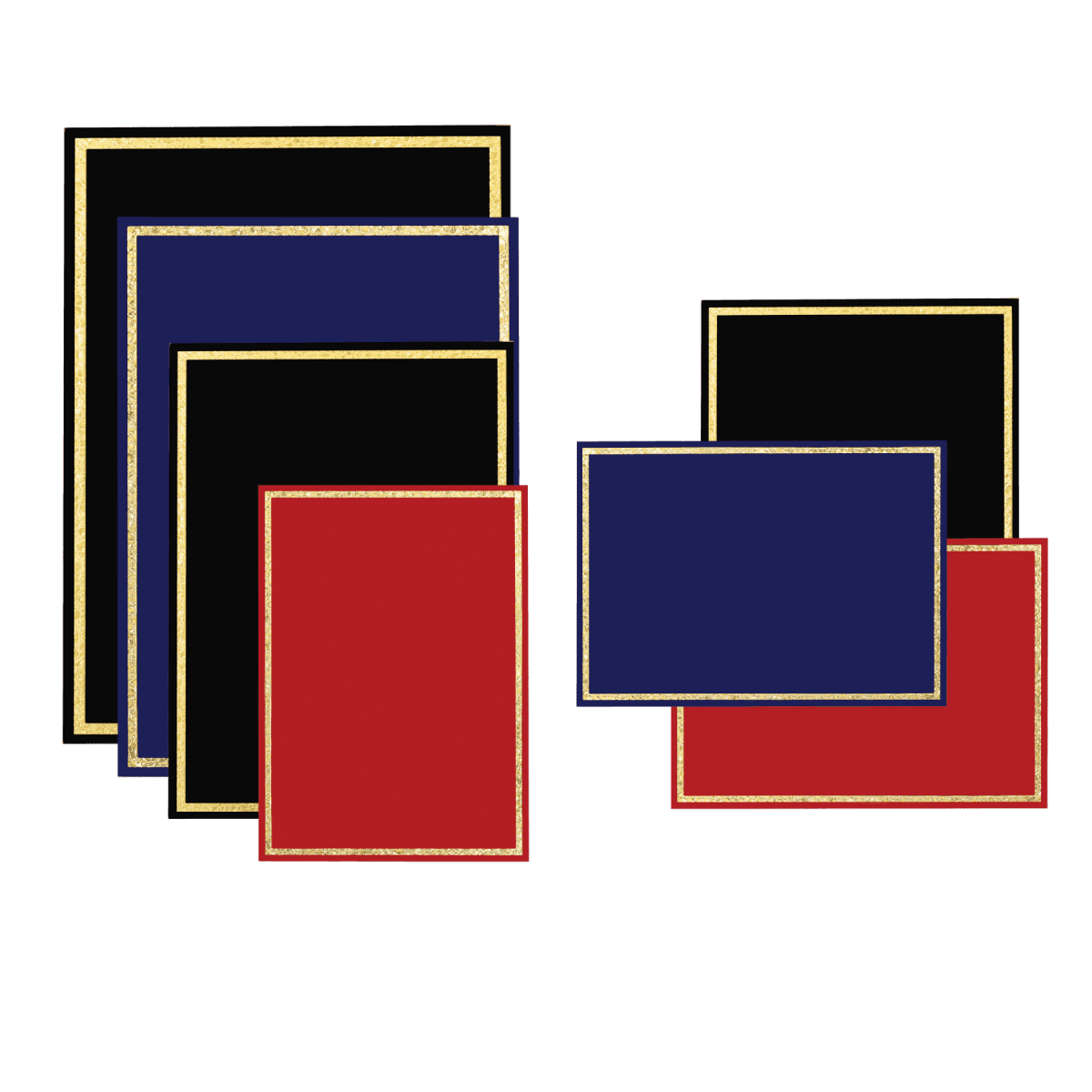 Designer Florentine Brass Plated Plaque Plate (Black, Red, Blue) - Black