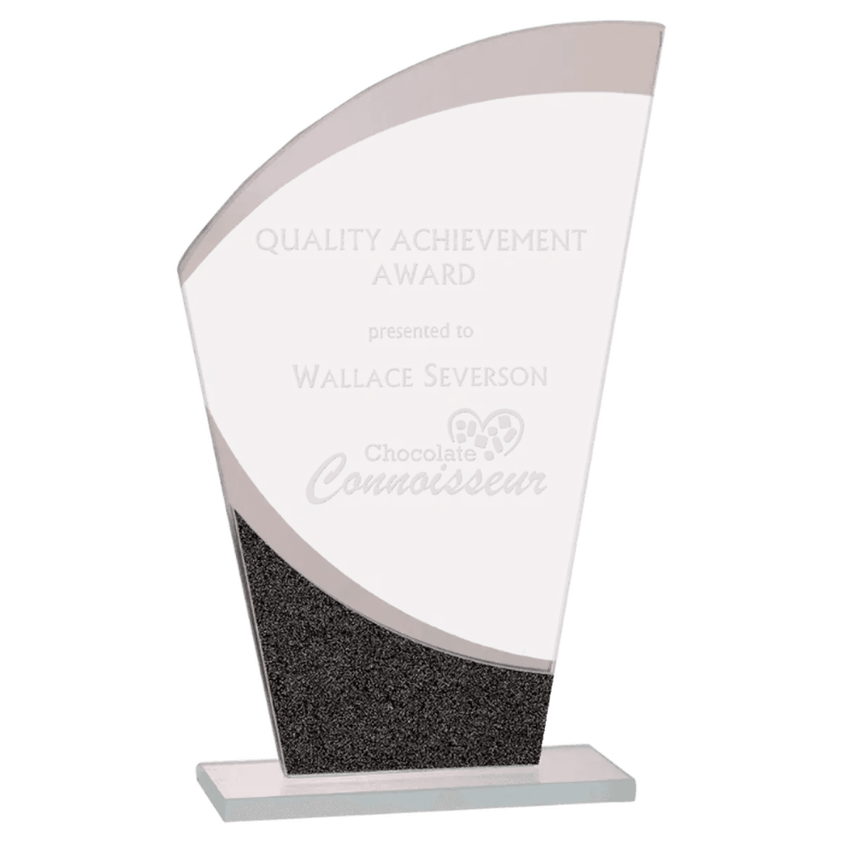 Designer Glass Awards – Personalized Art Deco - Inspired Recognition - Diamond