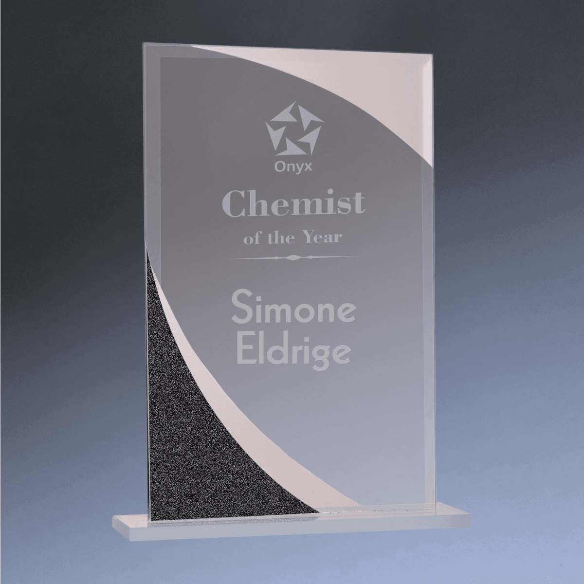Designer Glass Awards – Personalized Art Deco - Inspired Recognition - Rectangle
