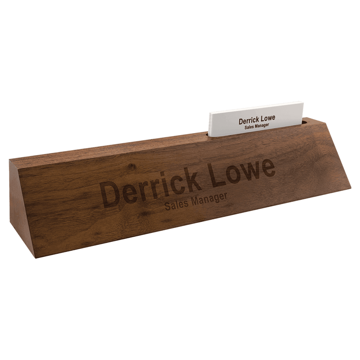 Desk Wedges (Brass Plates Optional) - Walnut