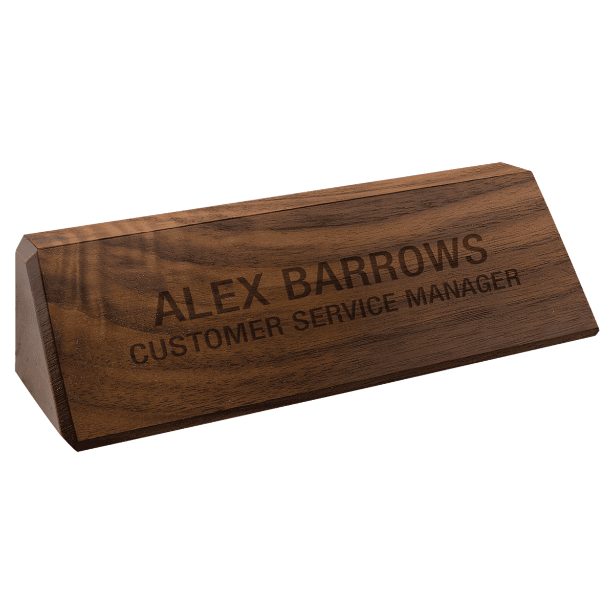 Desk Wedges (Brass Plates Optional) - Walnut