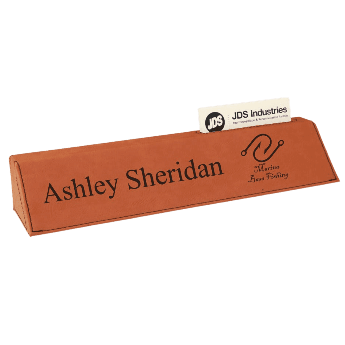Desk Wedges (Brass Plates Optional) - Rawhide Leatherette