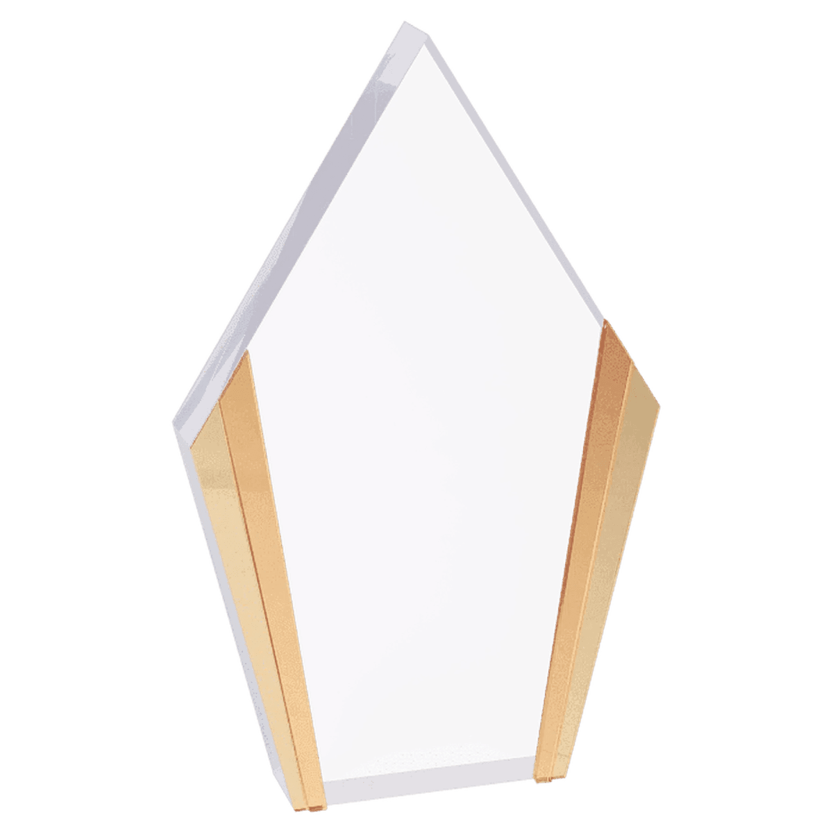 Diamond Edge Acrylic Awards with Blue, Gold or Silver Accents - Silver
