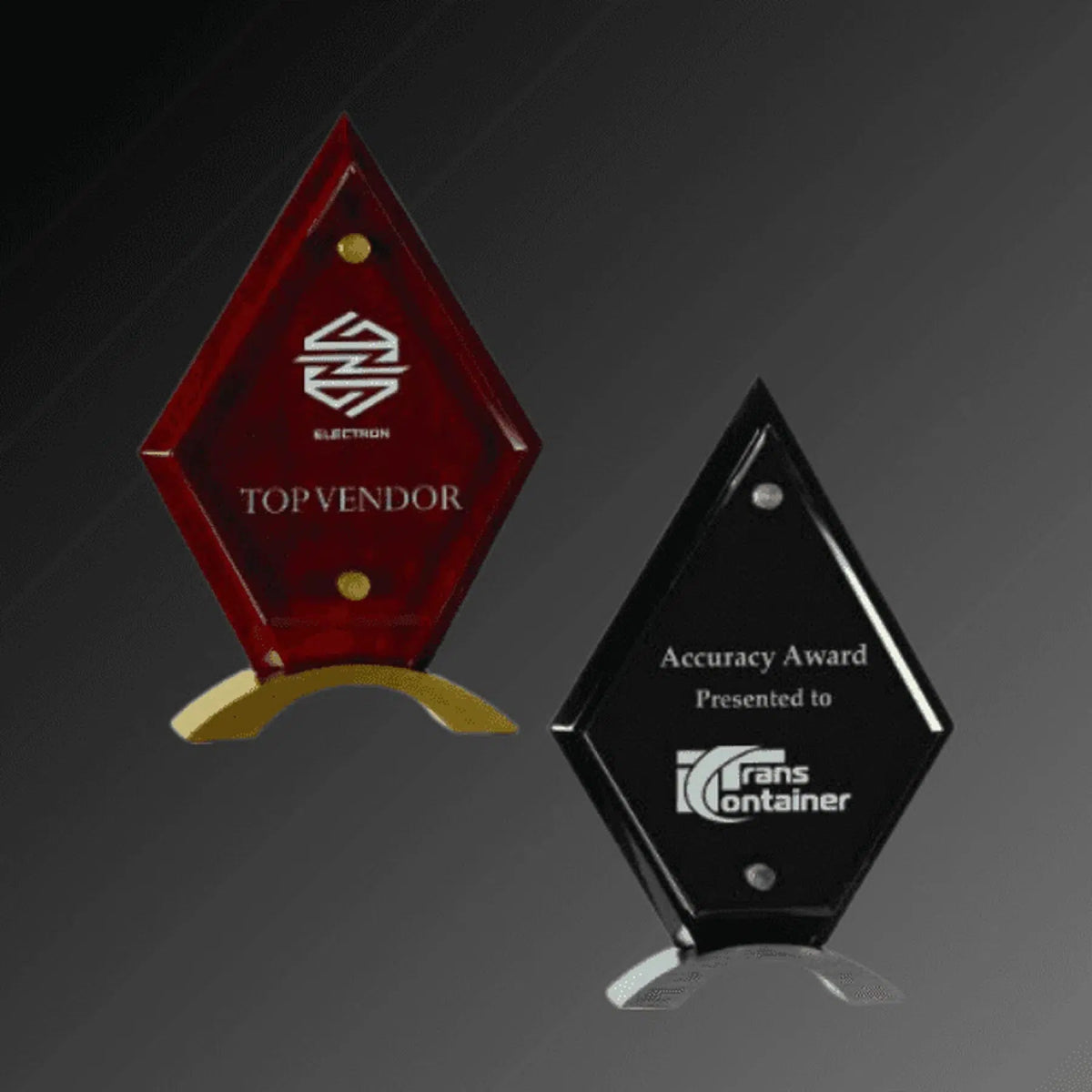 Diamond Piano Finish Floating Acrylic Stand Up (Black or Rosewood) - LightForce Laser Engraving, LLC