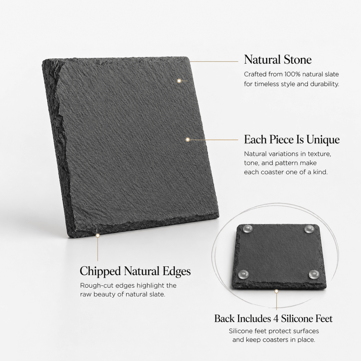 Engraved Acacia & Slate Charcuterie Board Gift Set with Coasters - 