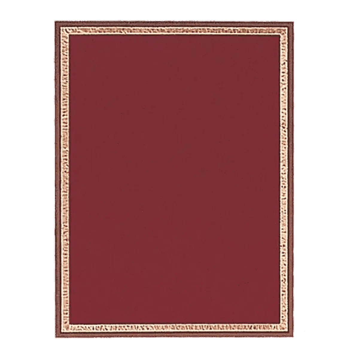Engraved Brass Plated Plaque Plates with Florentine Border - Gold Engraving - Red