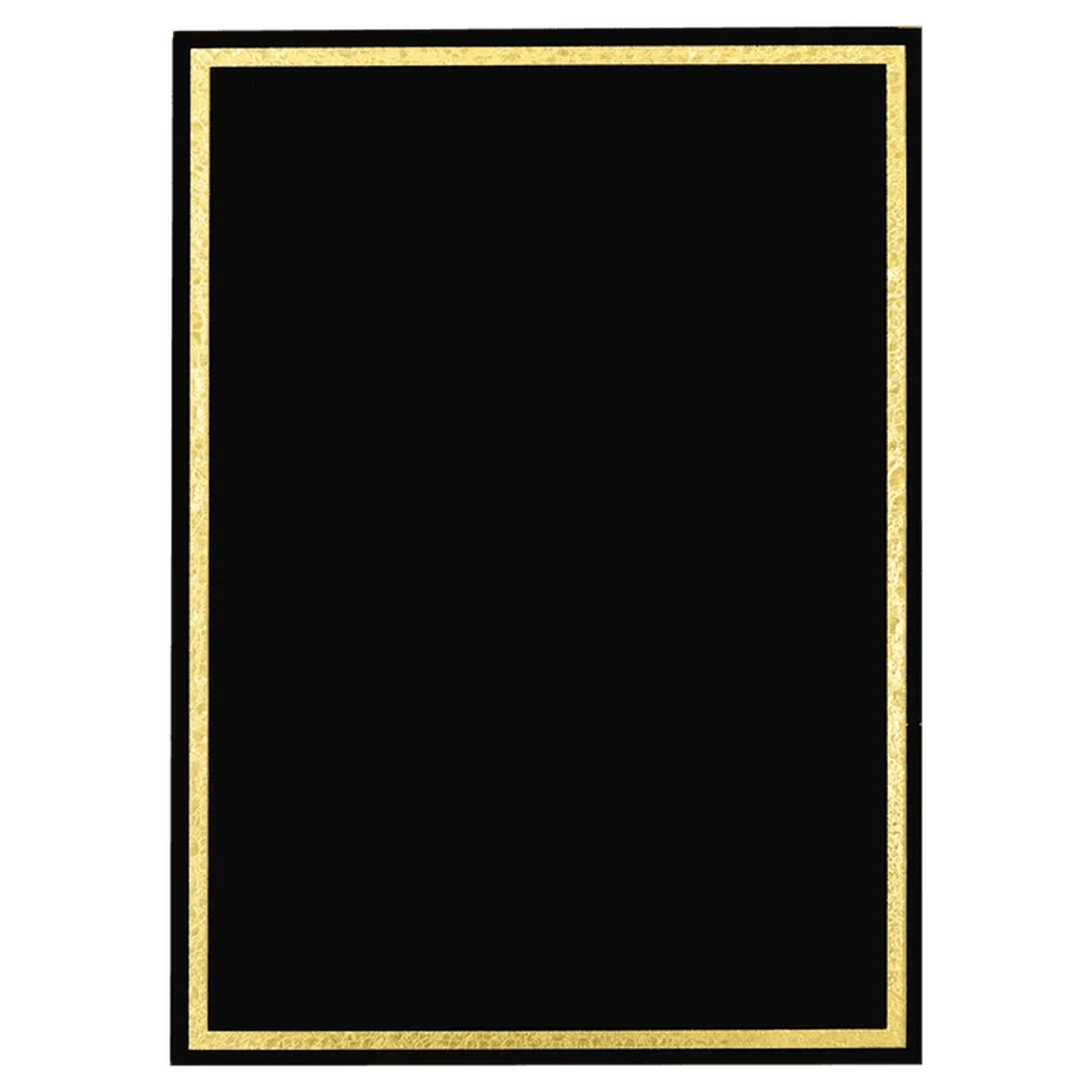 Engraved Florentine Designer Black Brass Plated Steel Plates (5 Sizes) Gold Engraving - LightForce Laser Engraving, LLC