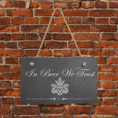 Engraved Funny 1860 Drinking Slate Signs with Hanger String