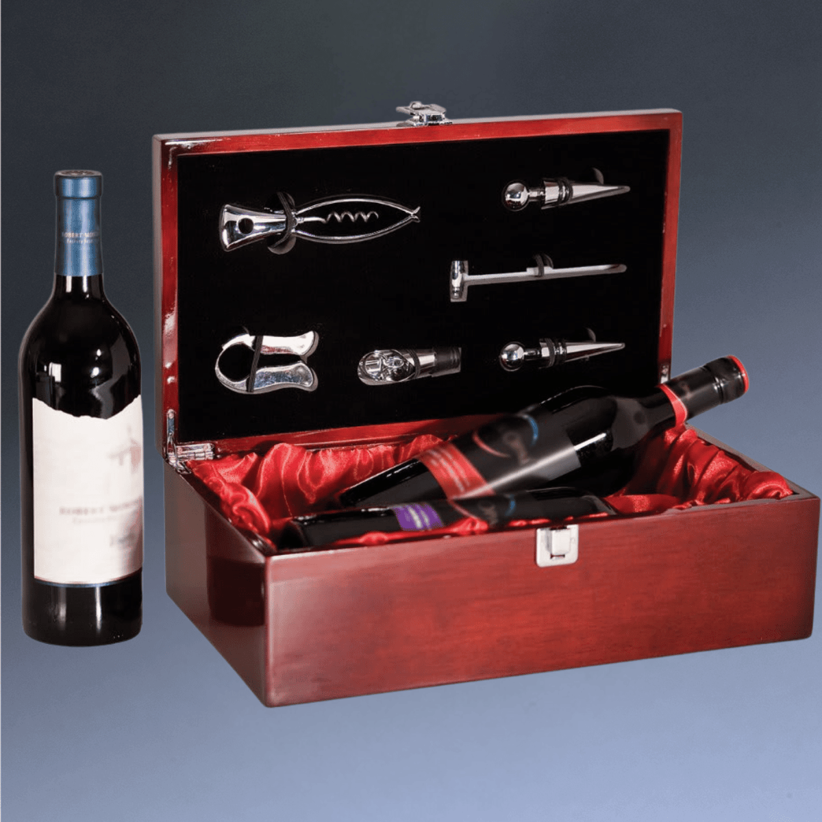 Personalized Engraved Wine Box Gift Set for Corporate Gifts -
