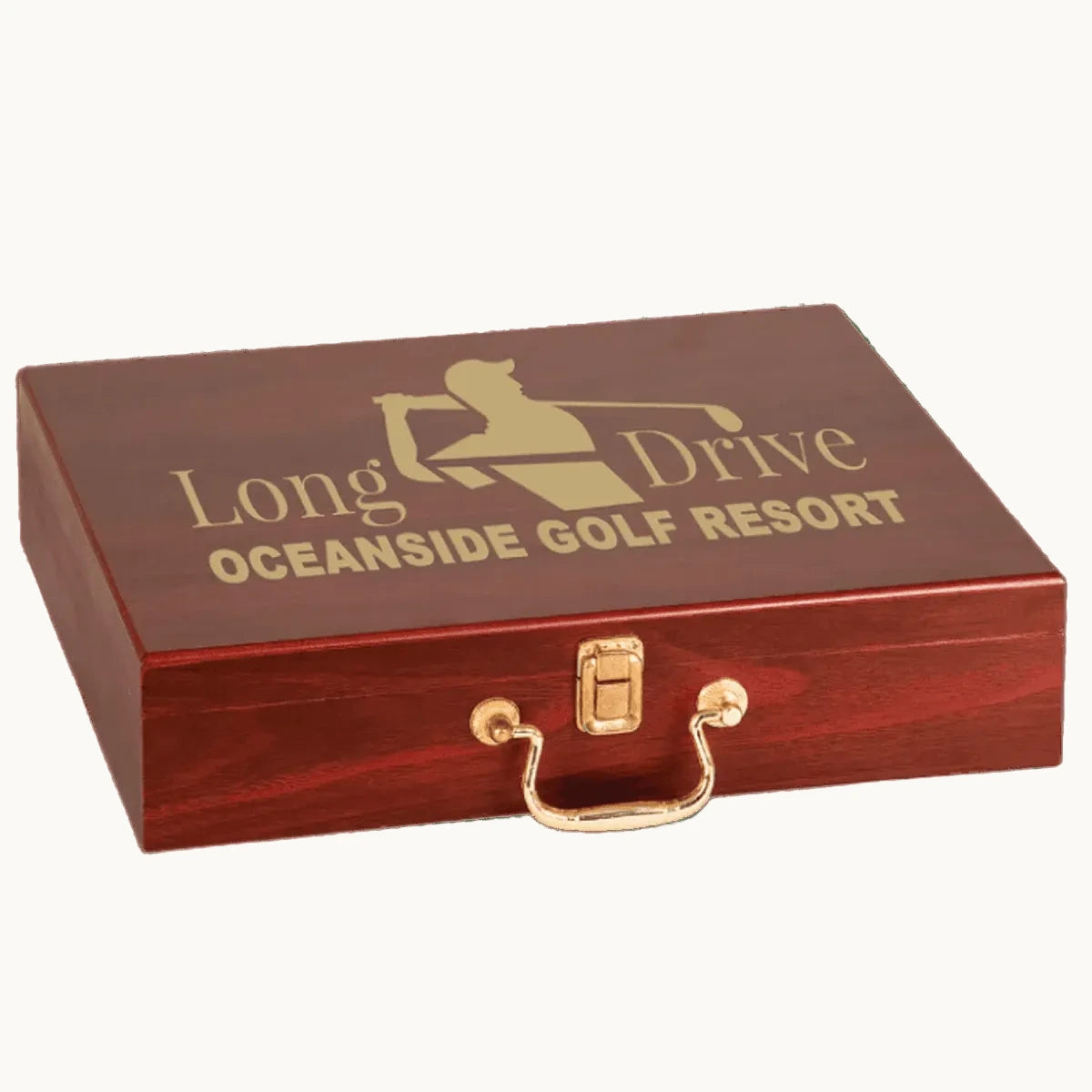Executive Golf Putting Set in a Custom Engraved Rosewood Box - 
