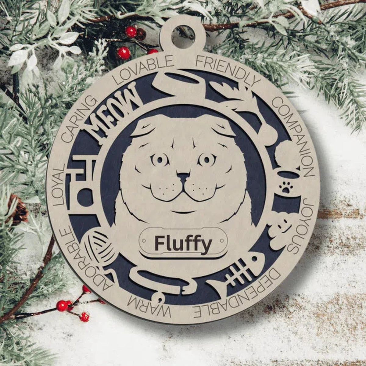 Fun Personalized Cat Ornaments - LightForce Laser Engraving, LLC